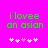 Green pixelated text on bright pink background with five white and pink hearts below, showing animation change in heart colors.