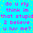 A static image with a bright cyan background and scattered yellow dots, displaying repeated pink text phrases in a pixelated font.