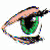 A four-quadrant displays a pixelated eye, blue text reading 'lure', and a dog lying down