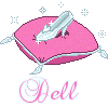 Four identical pixel-art icons show a silver high-heeled shoe on a pink cushion with 'Jell' text below, each icon has subtle sparkles and light effects.