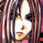 Pixelated anime-style face with long brown hair, dark eye makeup, and a black background featuring white text reading 'AnimeIM' and 'com'.