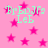 Pink background with scattered pink stars and light green text reading "BrEnJr LeB" in a pixelated style.