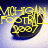 Yellow pixelated text 'Mortal Kombat' and '1997' on a dark blue rounded shape against a gradient background.