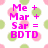 Pixelated icon with pink text and green/pink circles on white background, displaying 'Me Mar Sar = BDTD' equation.