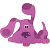 A 50x50 pixel animated buddy icon featuring a purple cartoon dog on the left and green text 'Original Icons .com' on a dark green background to the right, displayed as a contact sheet with two frames.