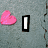 A static image with four distinct sections: a pink heart and black-and-white vertical bar on gray, teal 'Love' text over blue-and-white diagonal stripes, purple 'matt!' text over overlapping pink and blue hearts, and handwritten 'i love you' on beige.