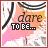Animated contact sheet of a 48x48 pixel buddy icon showing sequential text changes on a pink and orange background with black curved lines.