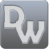 Gray square icon with large white 'PW' letters on gradient background, pixelated appearance.