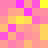 square pixels in pink, yellow, and orange hues arranged in a non-repeating pattern with no visible text or distinct subjects