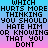 Pixelated text on a gradient background with two side-by-side versions of the phrase 'WHICH HURTS MORE THINKING YOU SHOULD HATE HIM OR KNOWING THAT YOU DONT' where one version has pink and cyan color variations.