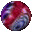 circular marbled patterns in red, purple, and blue hues with shifting color gradients and light reflections