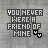 25 pixelated text icons on gray background, each displaying 'YOU NEVER WERE A FRIEND OF MINE' with one letter highlighted in white per icon