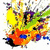 six distinct pixelated images featuring vibrant colors, abstract shapes, and stylized human features including eyes, lips, and a rainbow