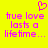 Yellow background with pink pixelated text reading 'true love lasts a lifetime...' and a small heart symbol above the text.