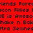 Red background with black pixelated text repeating phrases like 'Friends Forefriends', 'Ficon Fillies', 'JE is Aweso', 'Shake n Bakshake', and 'Sexta Sexinedtra' in a pattern