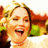 A pixelated image of a woman with blonde hair smiling, set against a blue background with pink text reading "Jorja Fox = Sara Sidle on CSI".