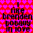Pixelated text on a red and pink heart-patterned background with no visible animation changes.