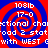 Red and blue spiral background with white text reading '103lb', '17-0', 'ctional cha', 'ood 2 stat', 'with WEST' in four identical quadrants.