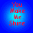 Four identical circular icons with blue gradient backgrounds display red pixelated text reading "You Make Me Shine" in four lines.