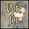 A four- displays text and a person in period-style clothing with gold lettering on muted backgrounds