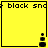 Yellow square icon with black border and partial text 'black sn' at top; four identical each contain a small black pixelated figure in bottom-right corner