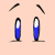 Two blue cylindrical objects with white tops and black bases stand on a light peach background, each topped by a small angled black line.
