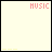 25 shows a static 'MUSIC' text above animated pink audio equalizer bars and small heart symbols on a cream background