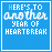Blue square with white text reading 'HERE'S TO another YEAR OF HEARTBREAK FROM YOU' in pixelated font, arranged across nine