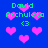 Pixelated blue background with scattered pink hearts and green text reading "David Archuleta <3" in multiple positions.