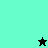 Pixelated text 'thats what he said' appears on split background with cyan, dark green, and black sections, accompanied by two star-shaped icons.