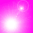 Four pink display a bright white light source with circular lens flares and dotted lines connecting them in sequence
