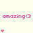Pixelated pink text 'amazing<3' appears above clusters of small pink hearts on a pale background, with heart counts varying across positions.