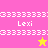 Pixelated icon with pink and yellow background sections, white text reading 'Lexi', and a star symbol that alternates between yellow and pink.