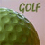 Static 50x50 pixel icon showing partial green golf course with