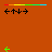 Animated sequence showing green and yellow pixelated figures on an orange background with black plus signs, transitioning through multiple poses.