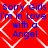 Red background with white diamond lattice pattern and blue text repeating 'Sorry Girls I'm in Love with a Angel' across four identical quadrants.
