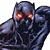 A pixelated buddy icon featuring a dark armored figure with glowing orange eyes on the left and green text reading "Original Icons .com" on a dark green background to the right.