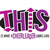 Pixelated graphic with stylized text 'THIS' in magenta and purple, a vertical pink dotted line, and the word 'SUCKS' below on a gray bar.