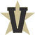 A static pixelated icon features a large black letter U centered over a beige star with five points, set against a white background.
