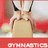 Pixelated image of a person in white clothing holding a large rectangular object against a red and gray background with visible text at the bottom.