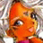 A 48x48 pixel buddy icon featuring a cartoon character with orange skin and blonde hair on the left, paired with text reading "Anime IM" and "COM" on a black background to the right.