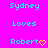 Pixelated text on bright pink background: 'Sydney' top , 'Loves' middle , 'Robert' bottom with yellow heart symbol replacing the final letter