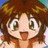 Pixelated anime-style character with brown hair and large eyes, mouth open in a smile, next to black background with white text reading 'Anime IM' and 'com'
