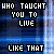 Pixelated text and heart symbols on a blue background with animated color changes in the text