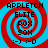 Four identical display a red and cyan spiral background with text layers reading APPLETON, ELITE, ROX, 50X, and the emoticon :-)-D