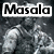 Black-and-white animated icon showing a character in three distinct poses with 'Masala' text above each pose, displayed in a