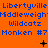Animated orange background with repeated blue text and symbols changing across frames.
