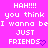 Pixelated text on bright pink background with repeated phrases and heart symbols, partially cropped at bottom right.