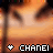 Animated contact sheet of a 3x3 grid showing nine frames from an AIM buddy icon animation featuring the text "CHANEI" with varying diamond symbols and color shifts across frames.