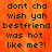 Pixelated text on an orange background with a gray section, displaying 'dont cha wish yah bestfriend was hot like me?!' in dark green letters.